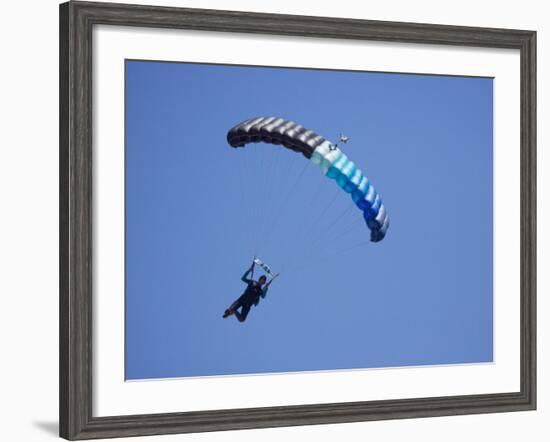 Parachuter, Omarama, North Otago, South Island, New Zealand-David Wall-Framed Photographic Print