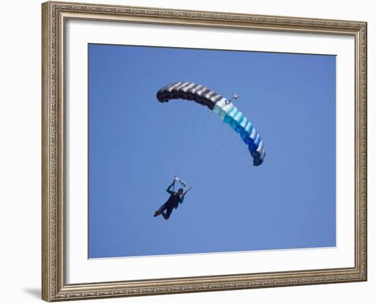 Parachuter, Omarama, North Otago, South Island, New Zealand-David Wall-Framed Photographic Print