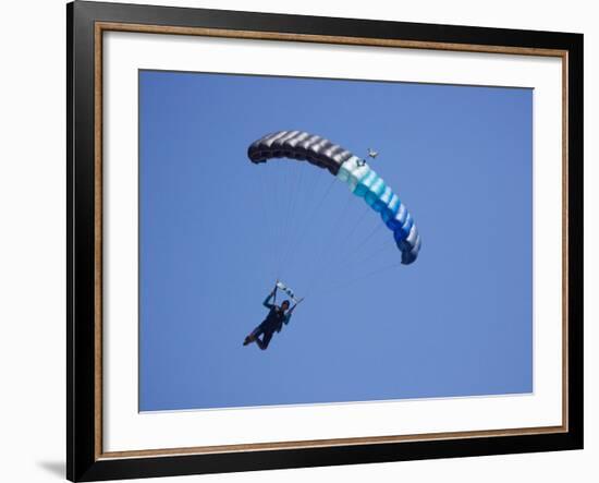 Parachuter, Omarama, North Otago, South Island, New Zealand-David Wall-Framed Photographic Print