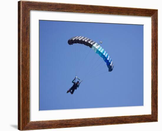 Parachuter, Omarama, North Otago, South Island, New Zealand-David Wall-Framed Photographic Print