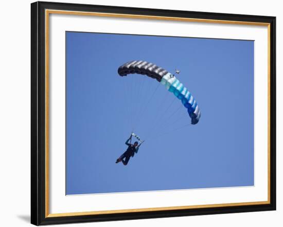 Parachuter, Omarama, North Otago, South Island, New Zealand-David Wall-Framed Photographic Print