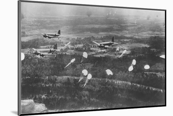 Parachutists in Training-null-Mounted Photographic Print