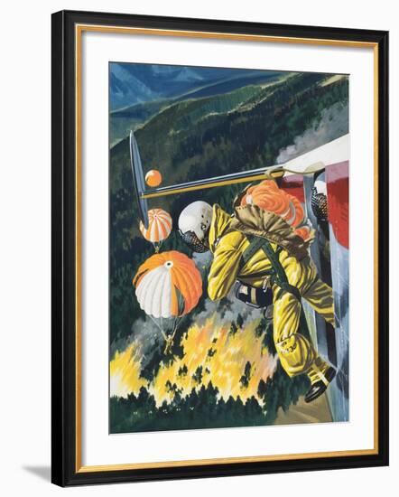 Parachutists-Wilf Hardy-Framed Giclee Print