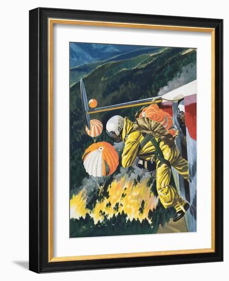 Parachutists-Wilf Hardy-Framed Giclee Print
