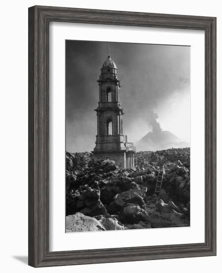 Paracutin Volcano Erupting-Frank Scherschel-Framed Photographic Print