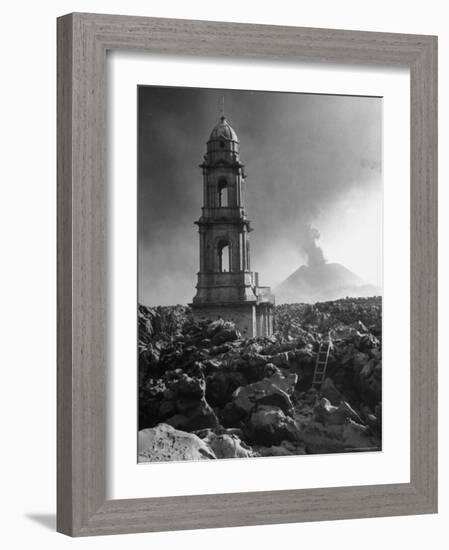 Paracutin Volcano Erupting-Frank Scherschel-Framed Photographic Print