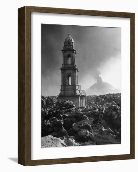 Paracutin Volcano Erupting-Frank Scherschel-Framed Photographic Print