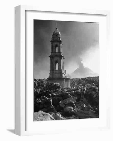 Paracutin Volcano Erupting-Frank Scherschel-Framed Photographic Print