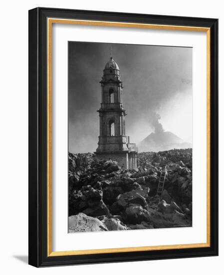 Paracutin Volcano Erupting-Frank Scherschel-Framed Photographic Print