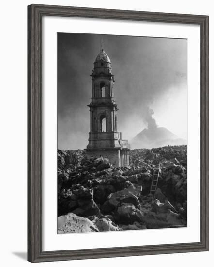 Paracutin Volcano Erupting-Frank Scherschel-Framed Photographic Print