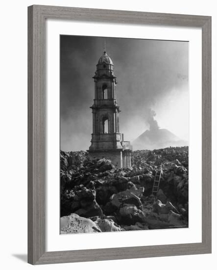 Paracutin Volcano Erupting-Frank Scherschel-Framed Photographic Print