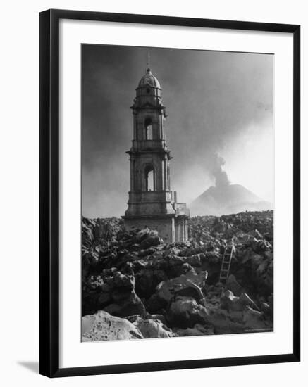 Paracutin Volcano Erupting-Frank Scherschel-Framed Photographic Print