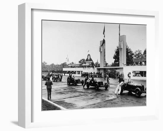 Parade at the Italian Grand Prix, Monza, 1933-null-Framed Photographic Print