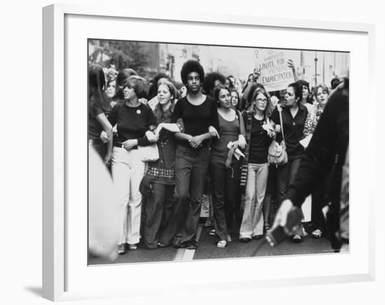 Parade Down Fifth Avenue on the 50th Anniversary of the Passage of the 19th Amendment-John Olson-Framed Photographic Print