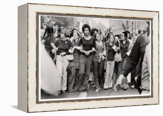 Parade Down Fifth Avenue on the 50th Anniversary of the Passage of the 19th Amendment-John Olson-Framed Premier Image Canvas