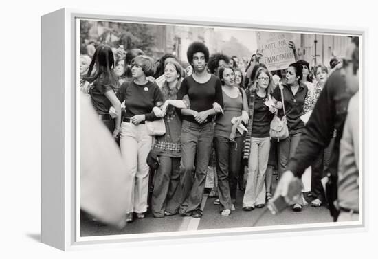 Parade Down Fifth Avenue on the 50th Anniversary of the Passage of the 19th Amendment-John Olson-Framed Premier Image Canvas