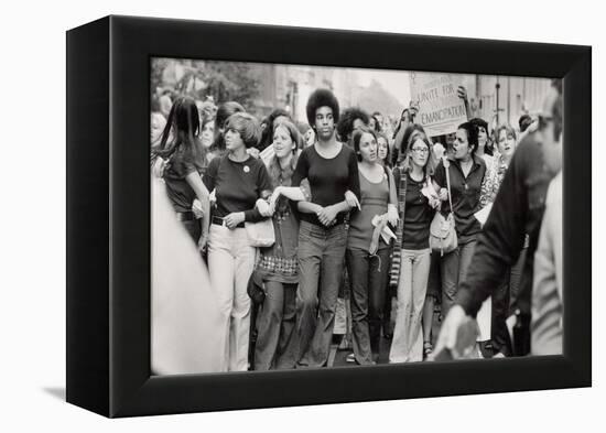 Parade Down Fifth Avenue on the 50th Anniversary of the Passage of the 19th Amendment-John Olson-Framed Premier Image Canvas