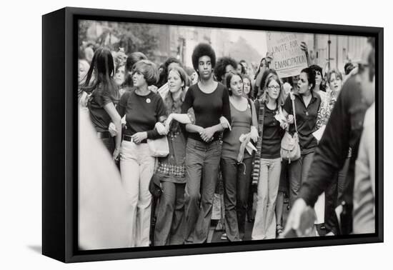 Parade Down Fifth Avenue on the 50th Anniversary of the Passage of the 19th Amendment-John Olson-Framed Premier Image Canvas
