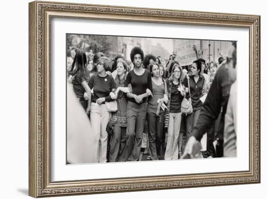 Parade Down Fifth Avenue on the 50th Anniversary of the Passage of the 19th Amendment-John Olson-Framed Giclee Print