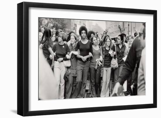 Parade Down Fifth Avenue on the 50th Anniversary of the Passage of the 19th Amendment-John Olson-Framed Giclee Print