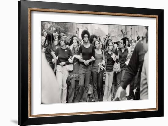 Parade Down Fifth Avenue on the 50th Anniversary of the Passage of the 19th Amendment-John Olson-Framed Giclee Print