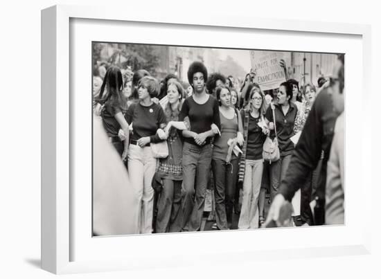 Parade Down Fifth Avenue on the 50th Anniversary of the Passage of the 19th Amendment-John Olson-Framed Giclee Print