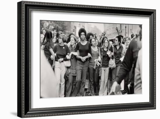 Parade Down Fifth Avenue on the 50th Anniversary of the Passage of the 19th Amendment-John Olson-Framed Giclee Print