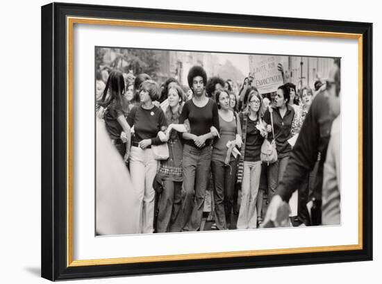 Parade Down Fifth Avenue on the 50th Anniversary of the Passage of the 19th Amendment-John Olson-Framed Giclee Print
