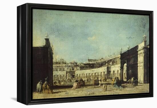 Parade for Feast of Ascension in Piazza San Marco-Francesco Guardi-Framed Premier Image Canvas