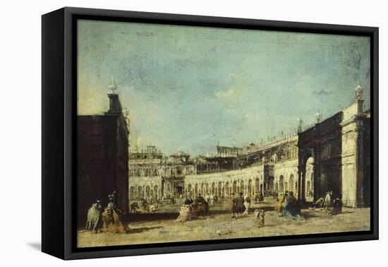 Parade for Feast of Ascension in Piazza San Marco-Francesco Guardi-Framed Premier Image Canvas