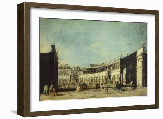 Parade for Feast of Ascension in Piazza San Marco-Francesco Guardi-Framed Giclee Print