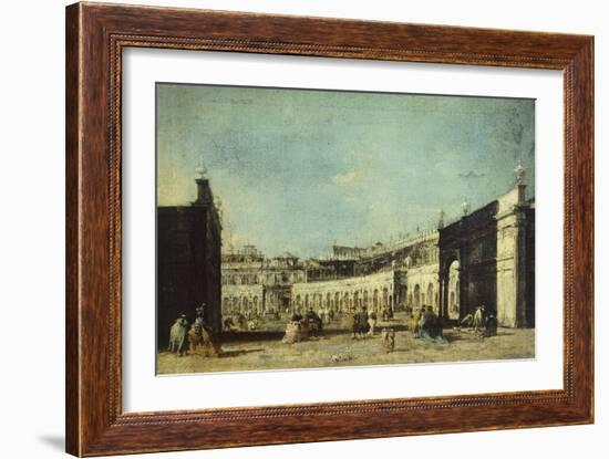 Parade for Feast of Ascension in Piazza San Marco-Francesco Guardi-Framed Giclee Print