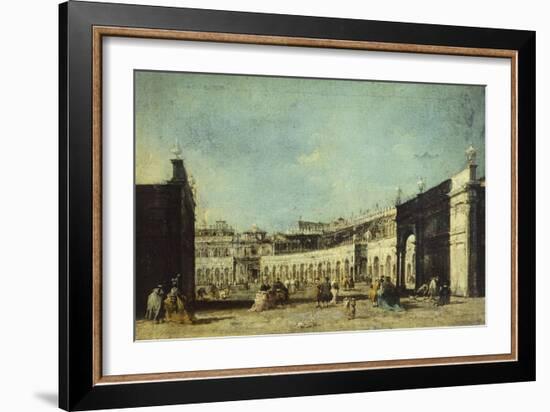 Parade for Feast of Ascension in Piazza San Marco-Francesco Guardi-Framed Giclee Print