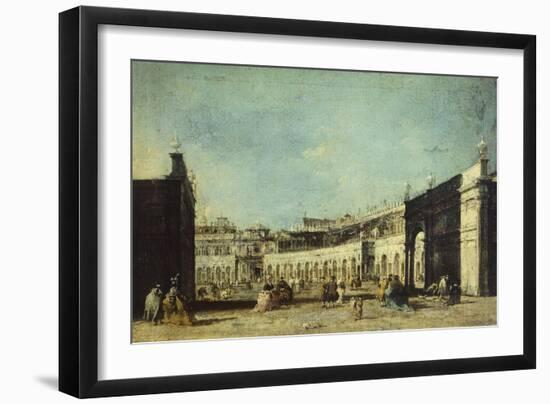 Parade for Feast of Ascension in Piazza San Marco-Francesco Guardi-Framed Giclee Print