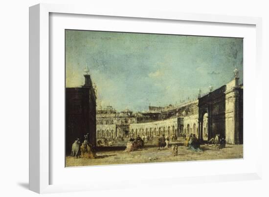 Parade for Feast of Ascension in Piazza San Marco-Francesco Guardi-Framed Giclee Print