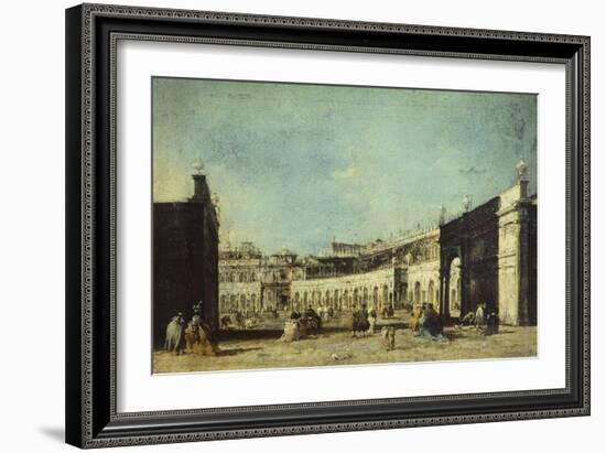 Parade for Feast of Ascension in Piazza San Marco-Francesco Guardi-Framed Giclee Print