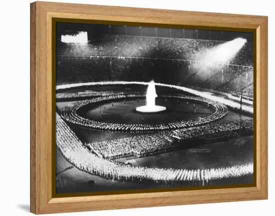 Parade in the Olympic Stadium During the 1936 Berlin Olympics in Germany-Robert Hunt-Framed Premier Image Canvas