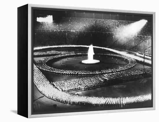 Parade in the Olympic Stadium During the 1936 Berlin Olympics in Germany-Robert Hunt-Framed Premier Image Canvas