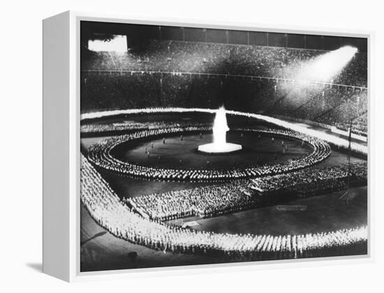 Parade in the Olympic Stadium During the 1936 Berlin Olympics in Germany-Robert Hunt-Framed Premier Image Canvas