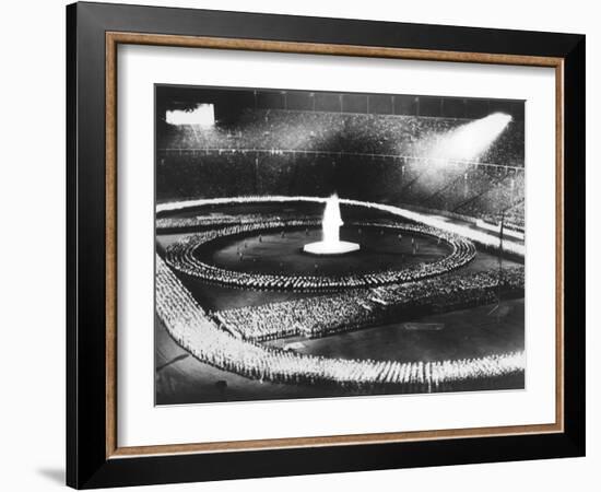 Parade in the Olympic Stadium During the 1936 Berlin Olympics in Germany-Robert Hunt-Framed Photographic Print