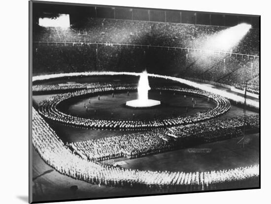 Parade in the Olympic Stadium During the 1936 Berlin Olympics in Germany-Robert Hunt-Mounted Photographic Print