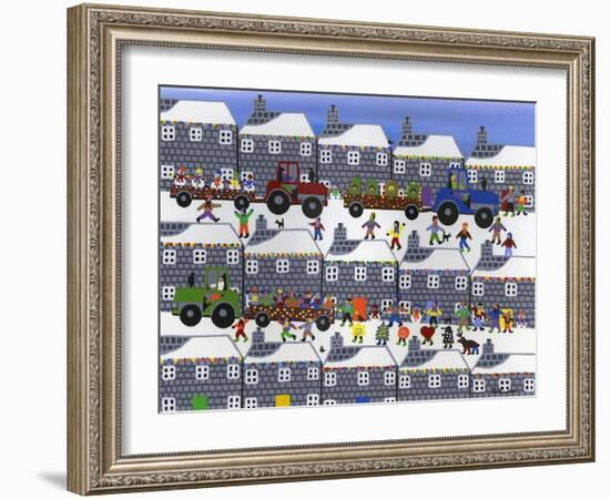 Parade in Winter Town-Gordon Barker-Framed Giclee Print
