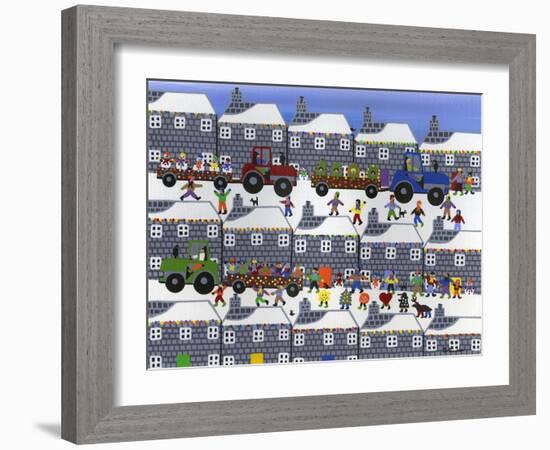 Parade in Winter Town-Gordon Barker-Framed Giclee Print