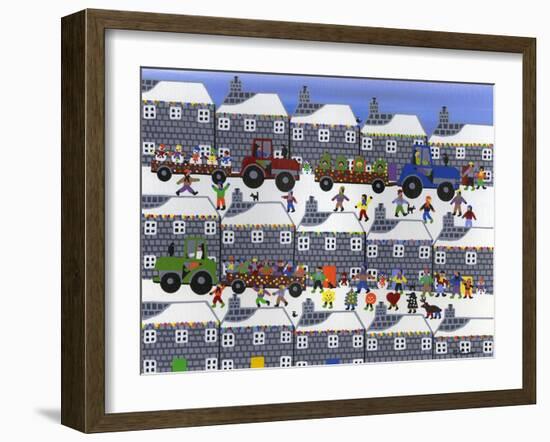 Parade in Winter Town-Gordon Barker-Framed Giclee Print