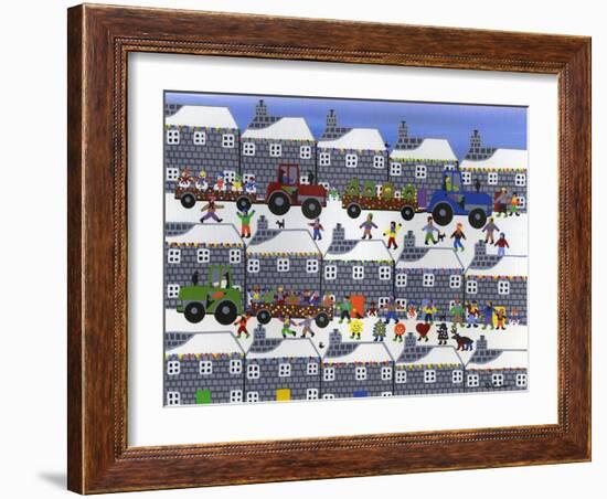 Parade in Winter Town-Gordon Barker-Framed Giclee Print