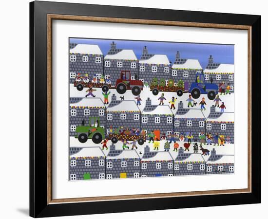 Parade in Winter Town-Gordon Barker-Framed Giclee Print