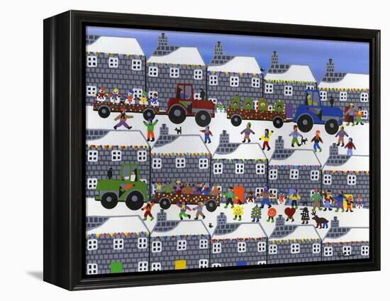 Parade in Winter Town-Gordon Barker-Framed Premier Image Canvas