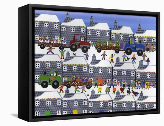 Parade in Winter Town-Gordon Barker-Framed Premier Image Canvas