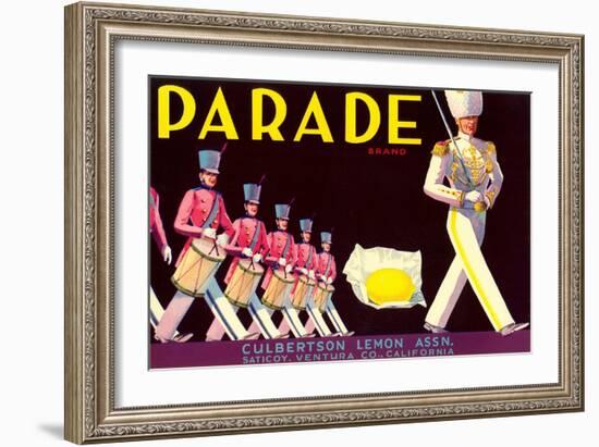 Parade Lemon Label-null-Framed Art Print