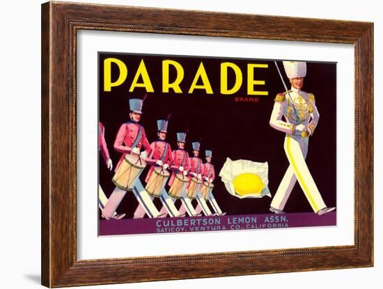 Parade Lemon Label-null-Framed Art Print